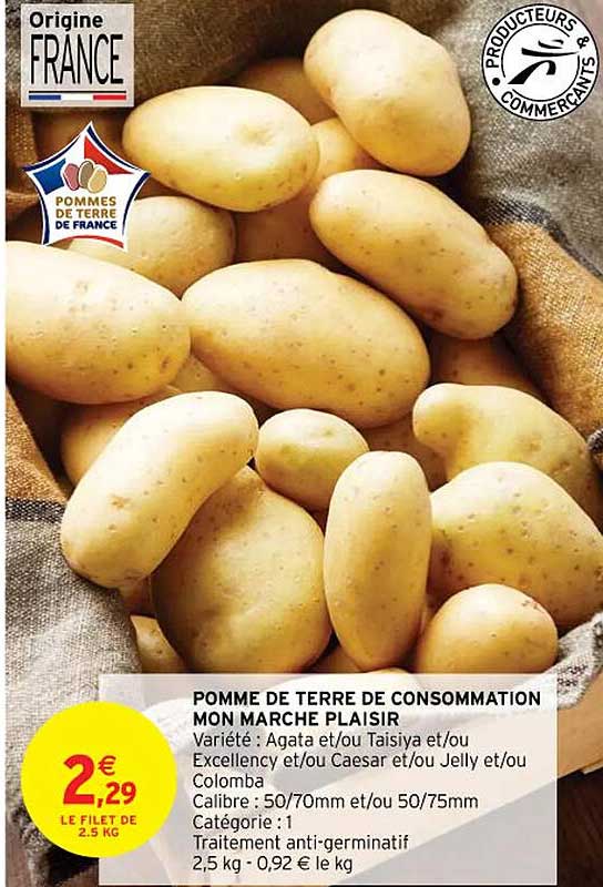 pomme de terre de consommation mon marché plaisir