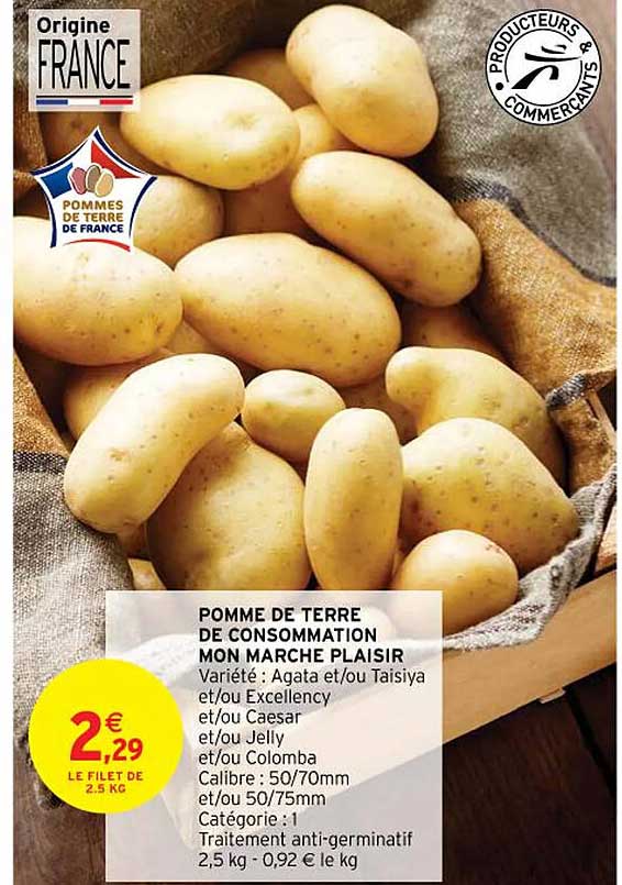 pomme de terre de consommation mon marché plaisir