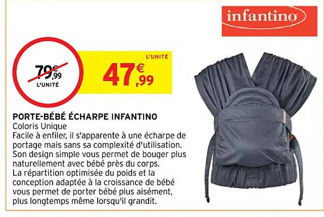 porte-bébé écharpe infantino