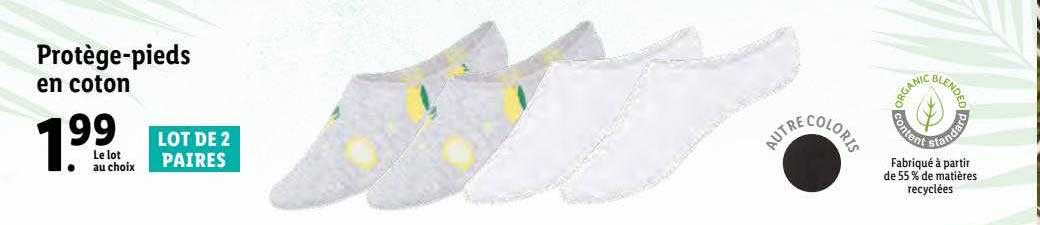 protège-pieds en coton