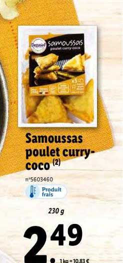 samoussas poulet curry-coco