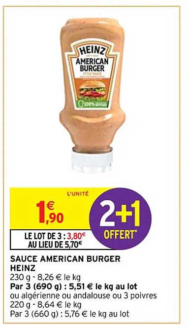 sauce american burger heinz
