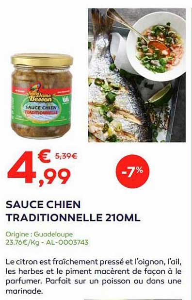 sauce chien traditionnelle 210ml