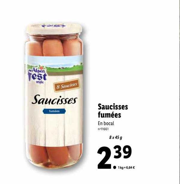 saucisses fumées alpen fest