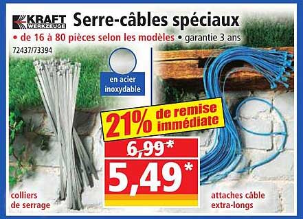 serre-câbles spéciaux kraft werkzeuge