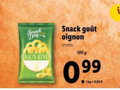 snack goût oignon snack day