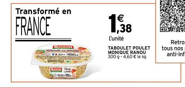 taboulé poulet monique ranou