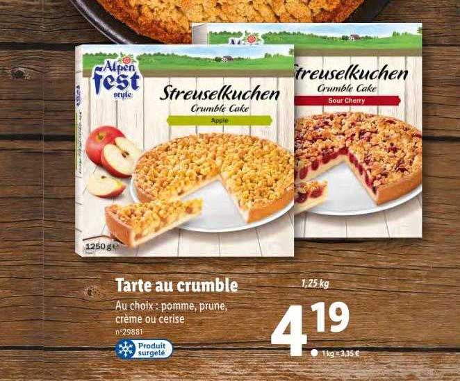 tarte au crumble alpen fest