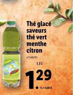 Thé Glacé Saveurs Thé Vert Menthe Citron