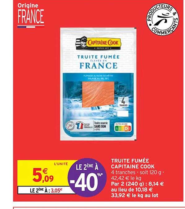 truite fumée capitaine cook