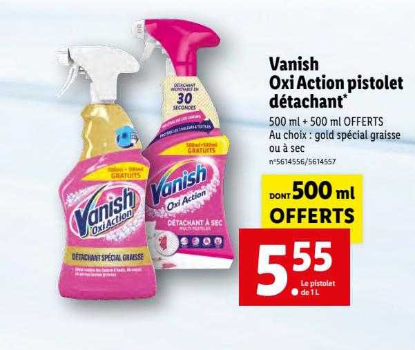 vanish oxi action pistolet détachant