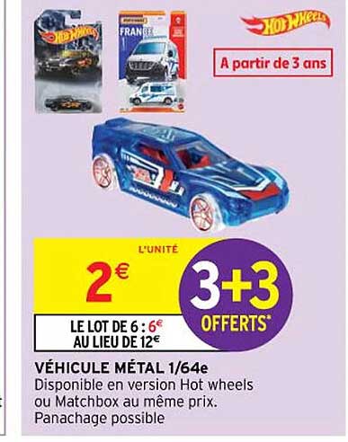 Véhicule Métal 1-64e Hot Wheels