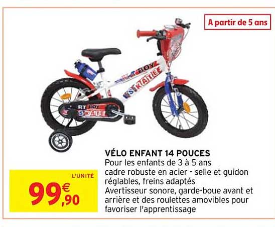vélo enfant 14 pouces