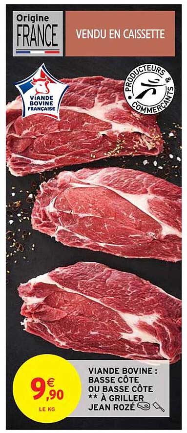 viande bovine : basse côte ou basse côte**à griller jean rozé