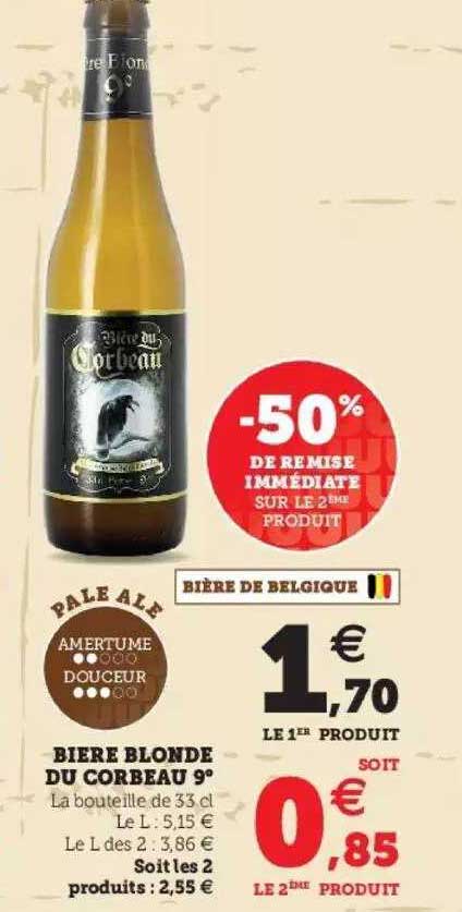 bière blonde du corbeau 9°