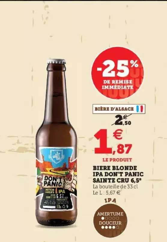 bière blonde ipa don't panic sainte cru 6,5°