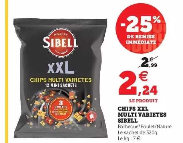 chips xxl multi variétés sibell