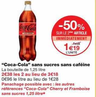 "coca-cola" sans sucres sans caféine