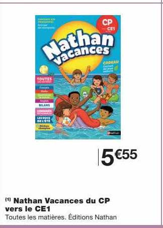 nathan vacances du cp vers le ce1