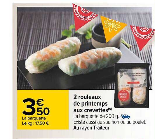2 Rouleaux De Printemps Aux Crevettes