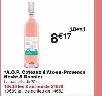 a.o.p. coteaux d'aix-en-provence hecht & bannier