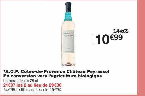 a.o.p. côtes-de-provence château peyrassol en conversion vers l'argriculture biologique