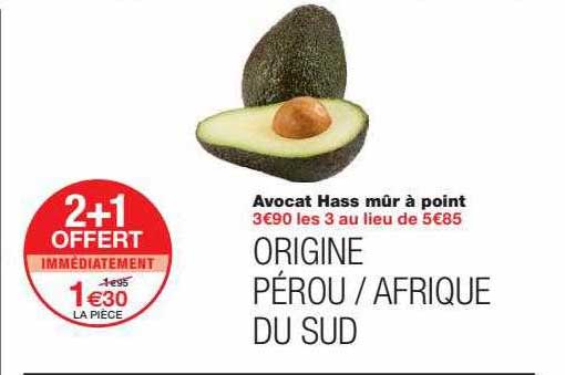 avocat hass mûre à point