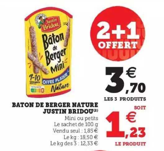 bâton de berger nature justin bridou