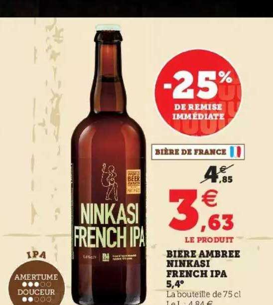 Bière Ambrée Ninkasi French Ipa