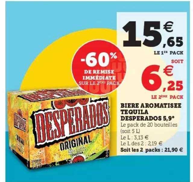 Bière Aromatisée Tequila Desperados 5,9°