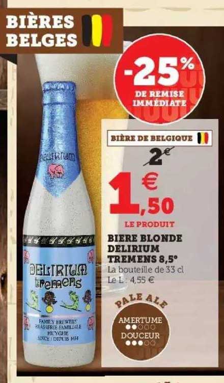 Bière Blonde Délirium Tremens 8,5°