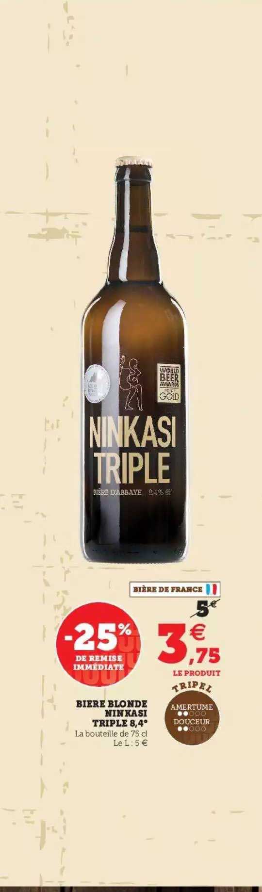 bière blonde ninkasi triple 8,4°