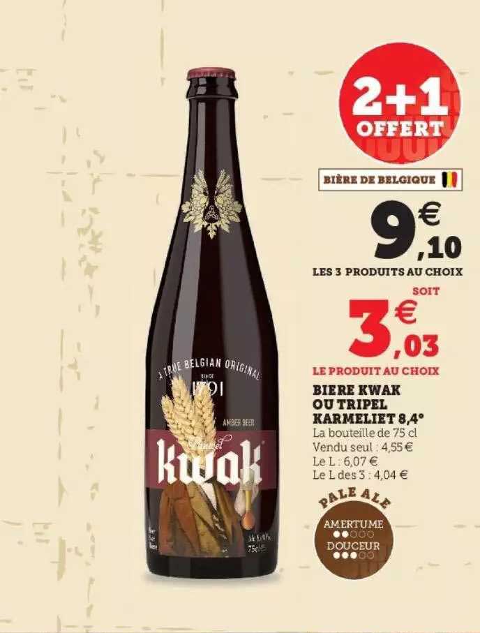 bière kwak ou tripel karmeliet 8,4°
