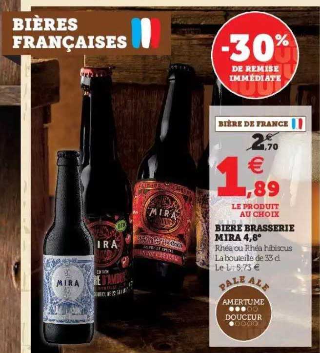 bire brasserie pmira 4.8° -30% de remise immédiate