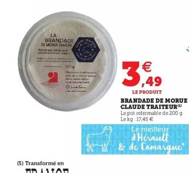 brandade de morue claude traiteur