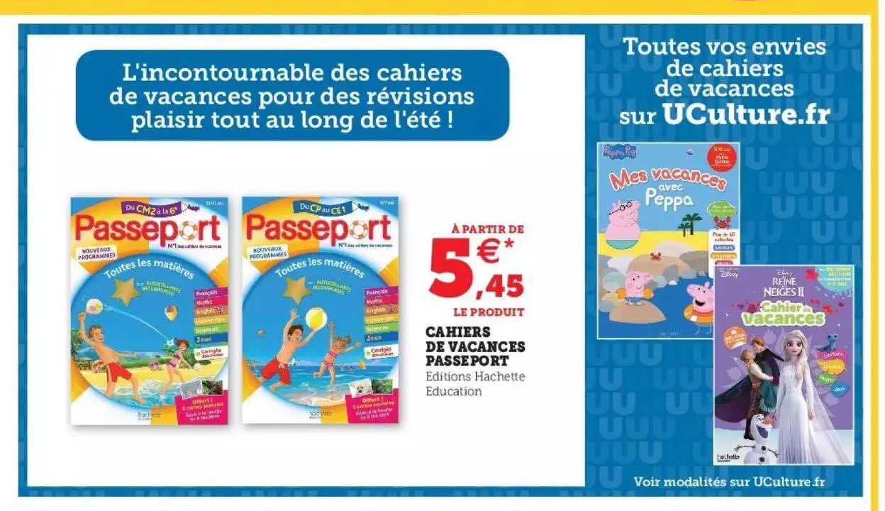 cahiers de vacances passeport