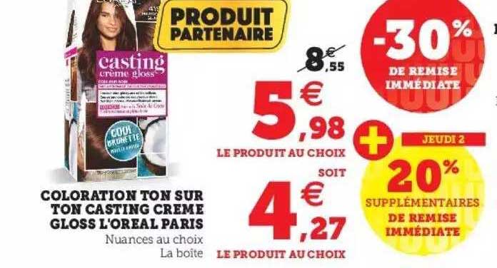 Coloration Ton Sur Ton Casting Crème Gloss L'oréal Paris -30% De Remise Immédiate