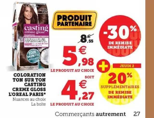 coloration ton sur ton casting crème gloss l'oréal paris