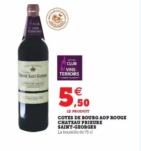 côtes de bourg aop rouge château prieure saint-georges