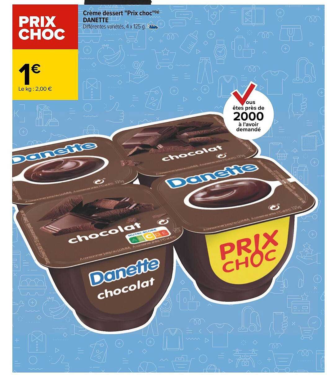 crème desset "prix hoc" danette