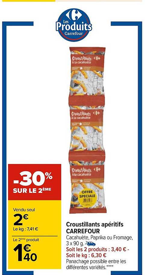 Croustillants Apéritifs Carrefour -30% Sur Le 2ème