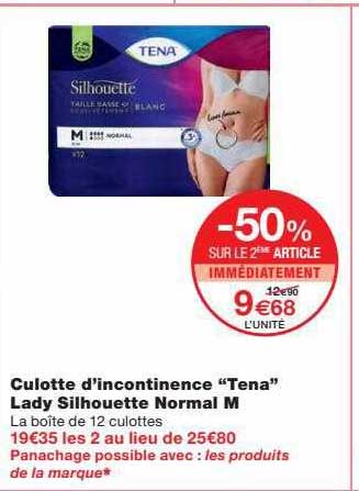 culotte d'incontinence "tena" lady silhouette normal m