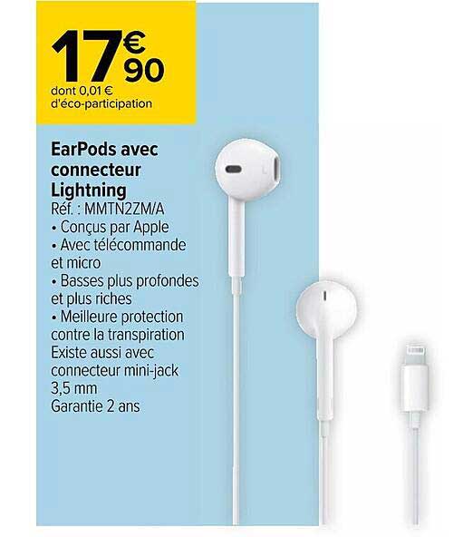 earpods avec connecteur lightning
