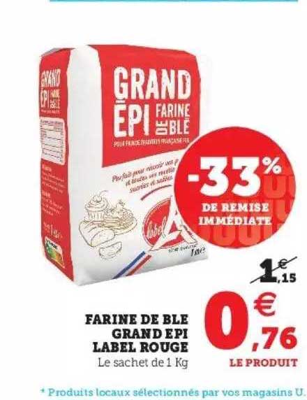 farine de ble gran epi label rouge -33% de remise immédiate