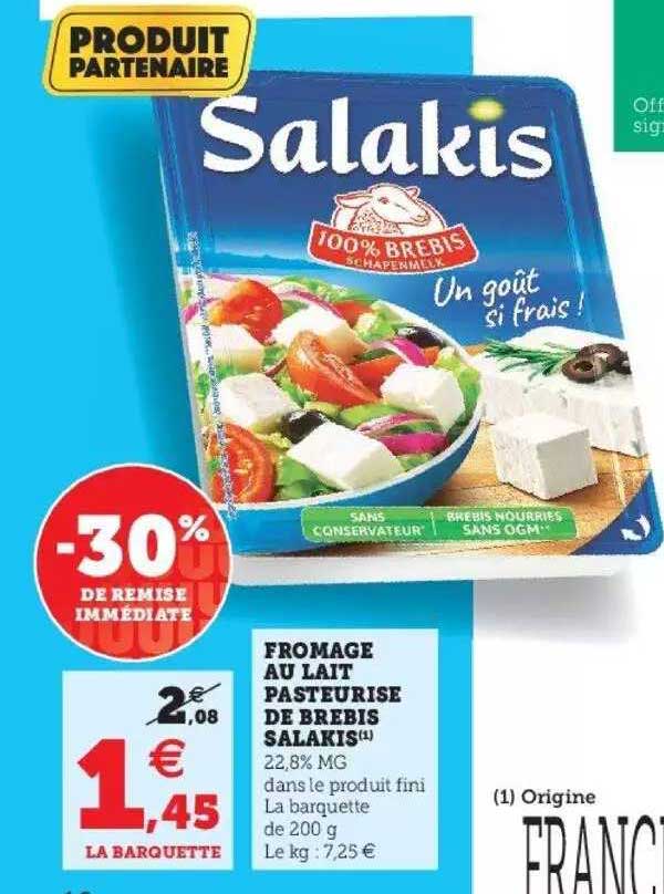 Fromage Au Lait Pasteurisé De Brebis Salakis -30% De Remise Immédiate