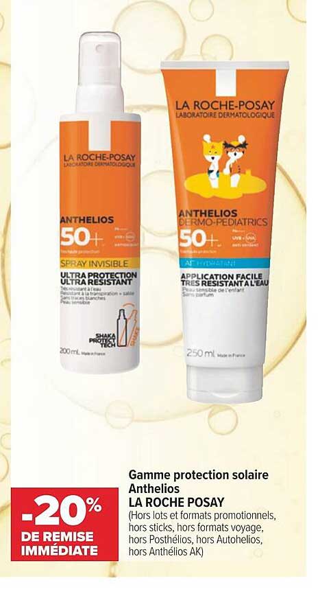 gamme protection solaire anthelios la roche posay