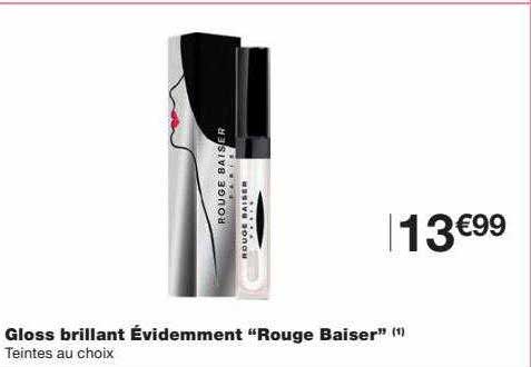 gloss brillant évidemment "rouge baiser"