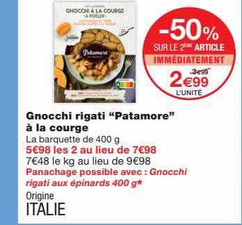 gnocchi rigati "patamore" à la courge