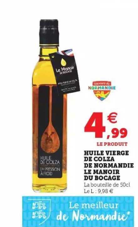 huile vierge de colza de normandie la manoir du bocage