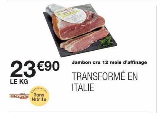 jambon cru 12 mois d'affinage